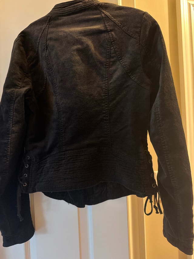 Free People Black Suede Moto Jacket - photo 2