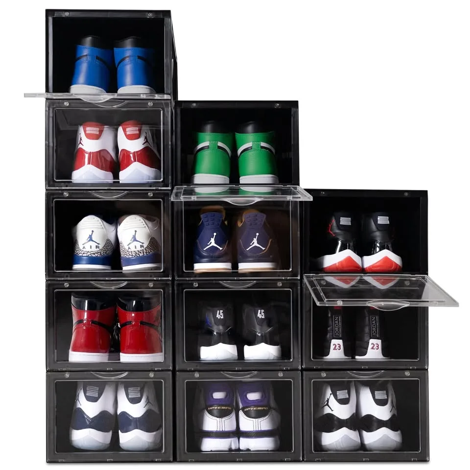 Ollie Shoe Box/Organizer-NEW 12 Pack Clear or Black image indicator(2)