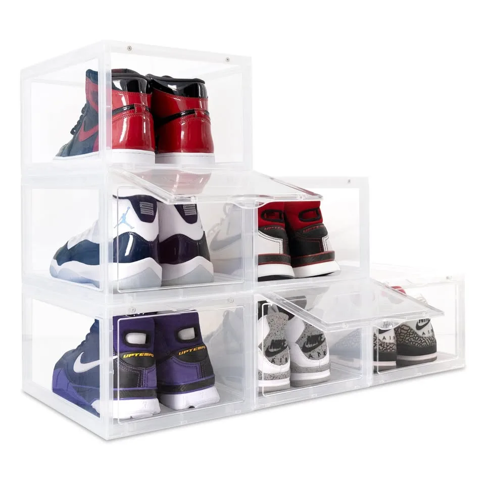 Ollie Shoe Box/Organizer-NEW 12 Pack Clear or Black image indicator(3)