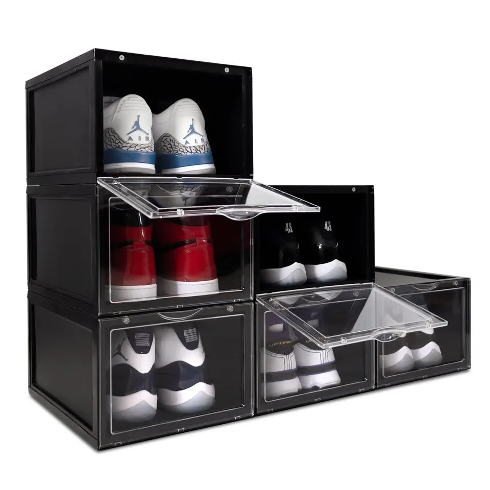Ollie Shoe Box/Organizer-NEW 12 Pack Clear or Black image indicator(4)