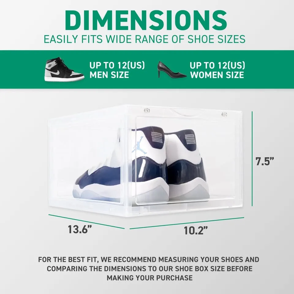 Ollie Shoe Box/Organizer-NEW 12 Pack Clear or Black image indicator(5)