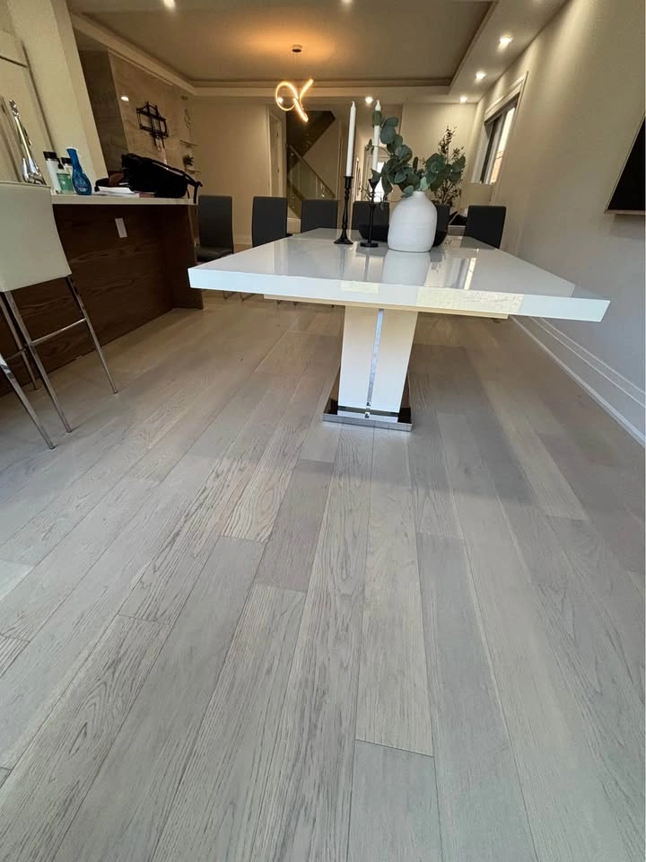 Modern High-Gloss White Pedestal Dining Table with Butterfly Lea - photo 5