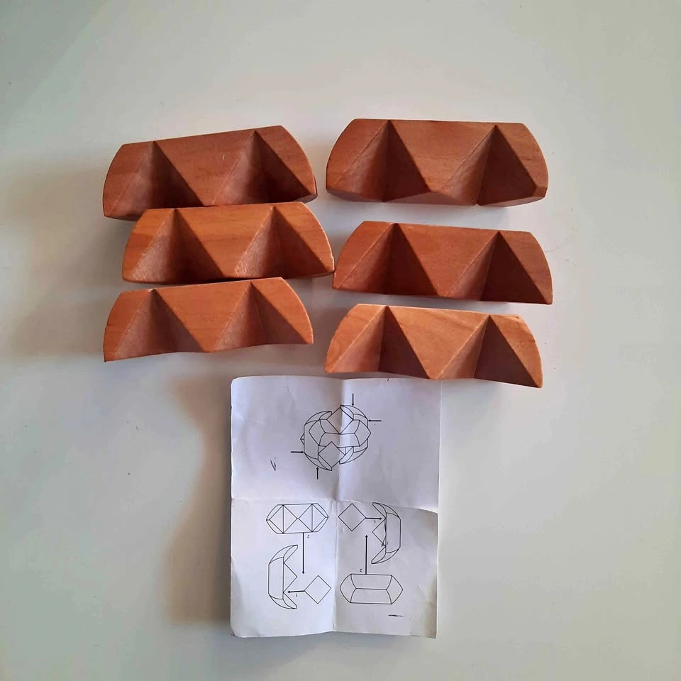 6-Piece Wooden Burr Puzzle