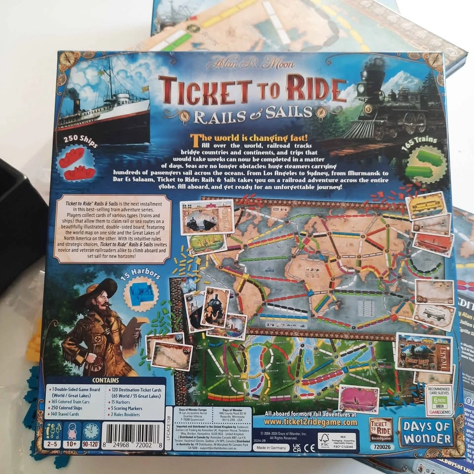 Ticket to Ride: Rails & Sails Board Game - photo 2