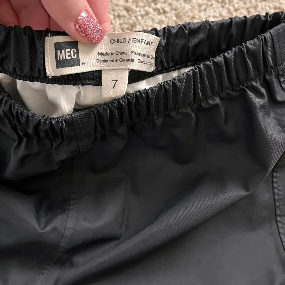🧡Unisex MEC Rain Pants Youth Size 7 image indicator(2)