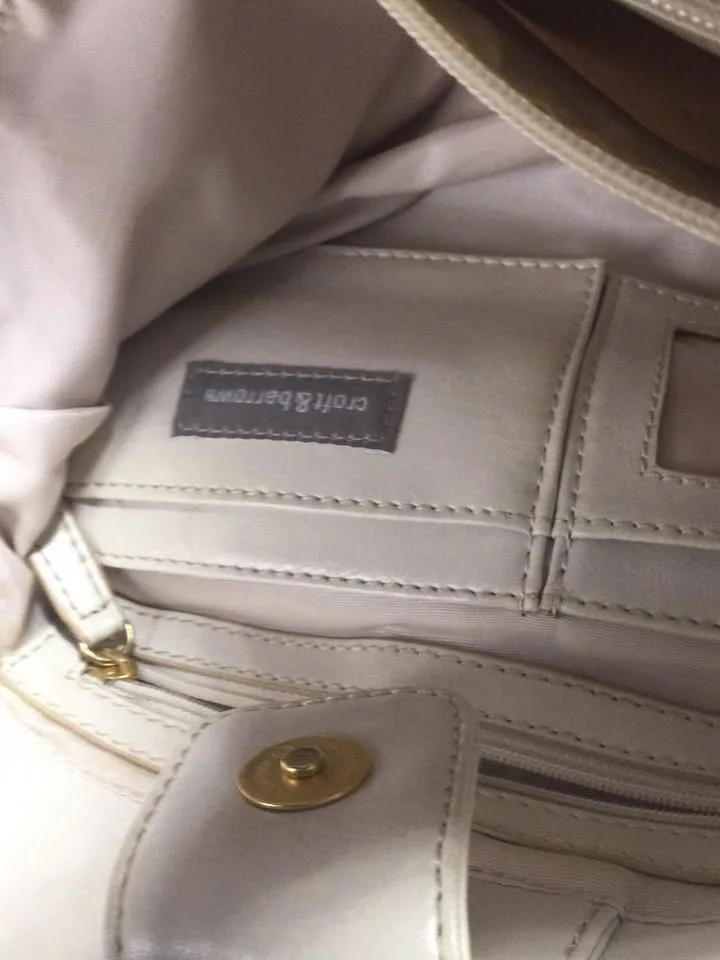 Croft and barrows white leather purse image indicator(3)