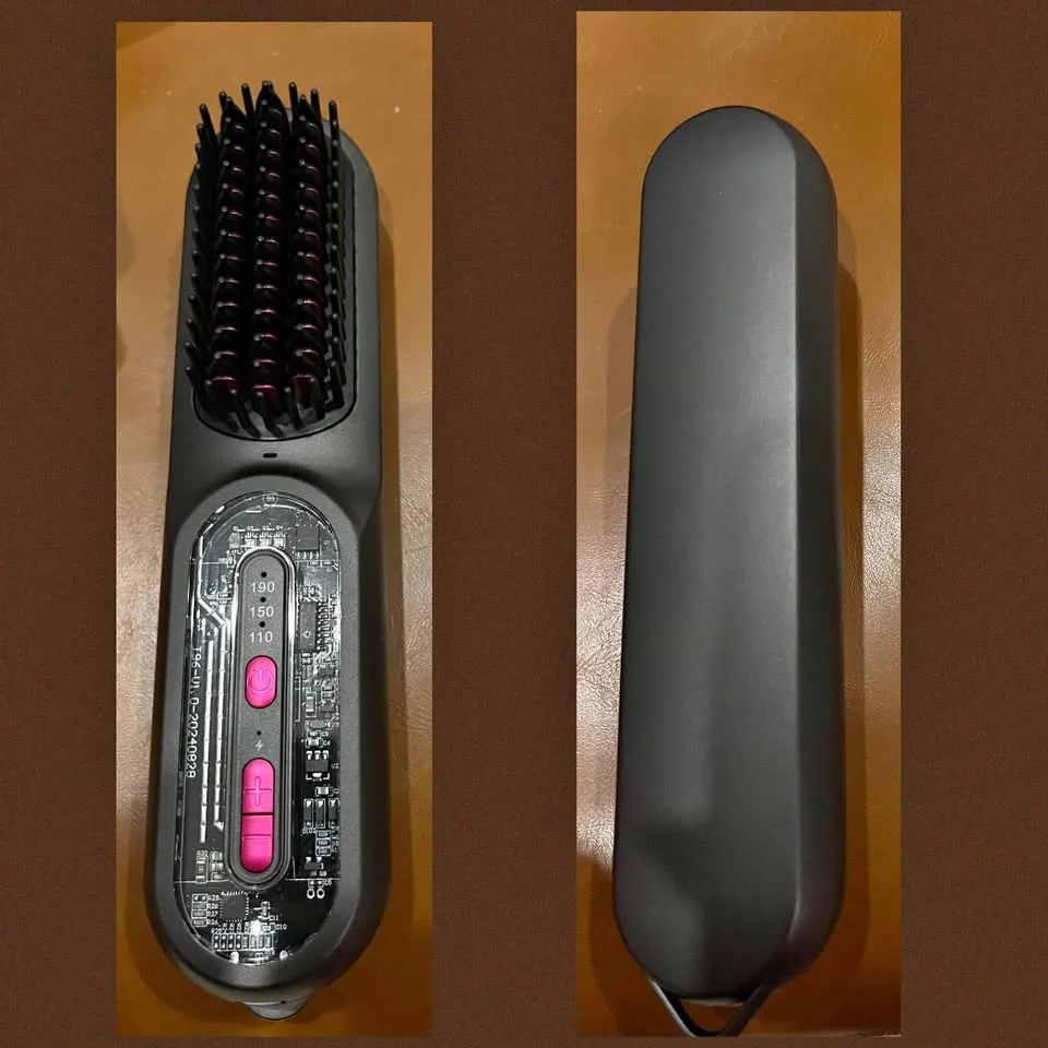 New cordless hair, straightening brush thumbnail