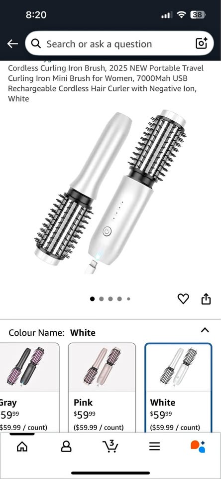 Cordless Hair Curler with Negative Ion