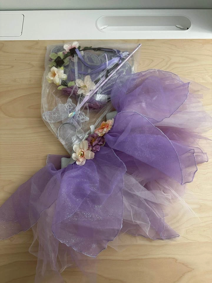 DJDLPARTY Girls Purple Fairy Costume Set - photo 2