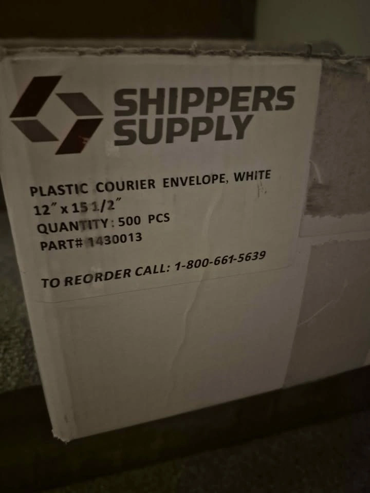 250 White Plastic Shipping Mailers / Courier Envelopes - photo 3