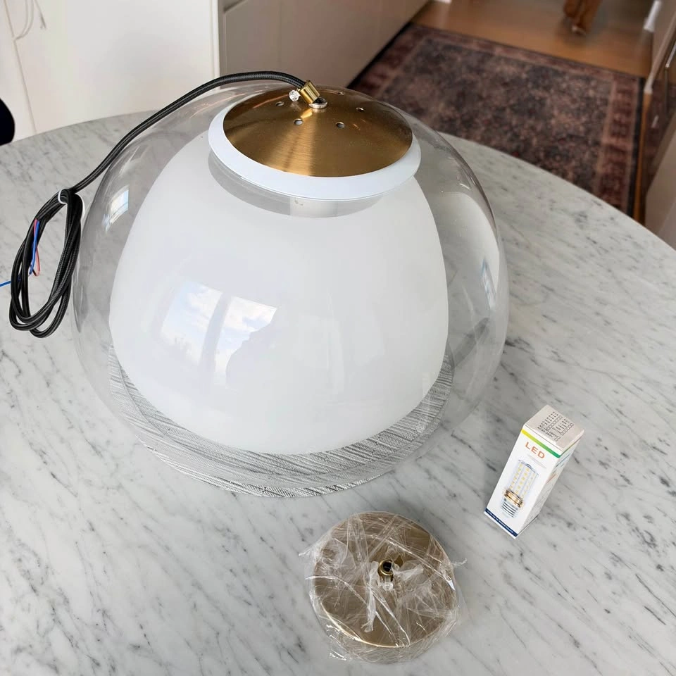 Brand New Amba Jelly Globe Pendant Light 39cm
