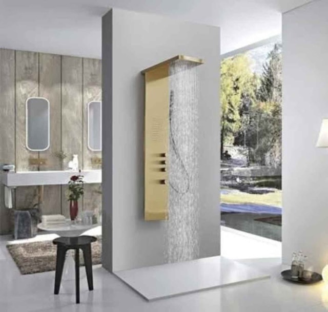 Brand new Brushed Gold Shower Panel Tower System