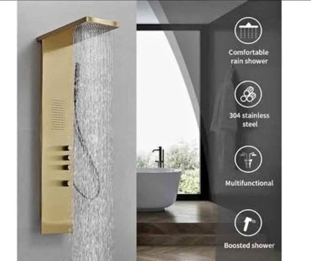 Brand new Brushed Gold Shower Panel Tower System - photo 2