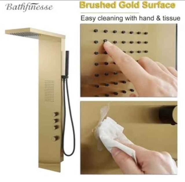Brand new Brushed Gold Shower Panel Tower System - photo 5