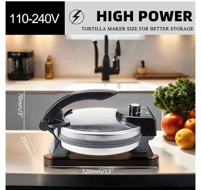 Electric Roti Maker, Non-Stick Automatic Adjustable Temperature - photo 2