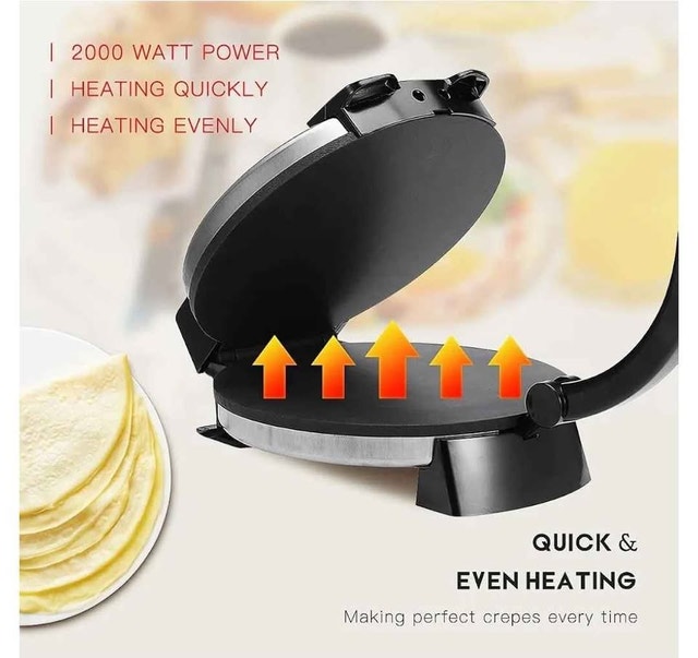 Electric Roti Maker, Non-Stick Automatic Adjustable Temperature - photo 3