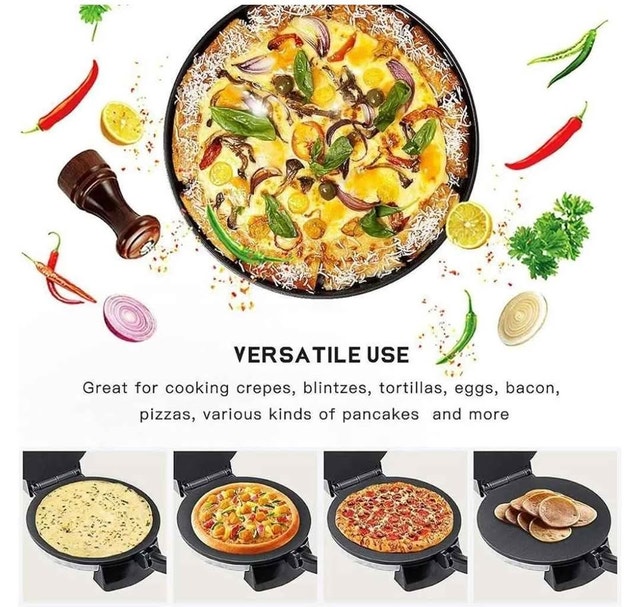 Electric Roti Maker, Non-Stick Automatic Adjustable Temperature - photo 4