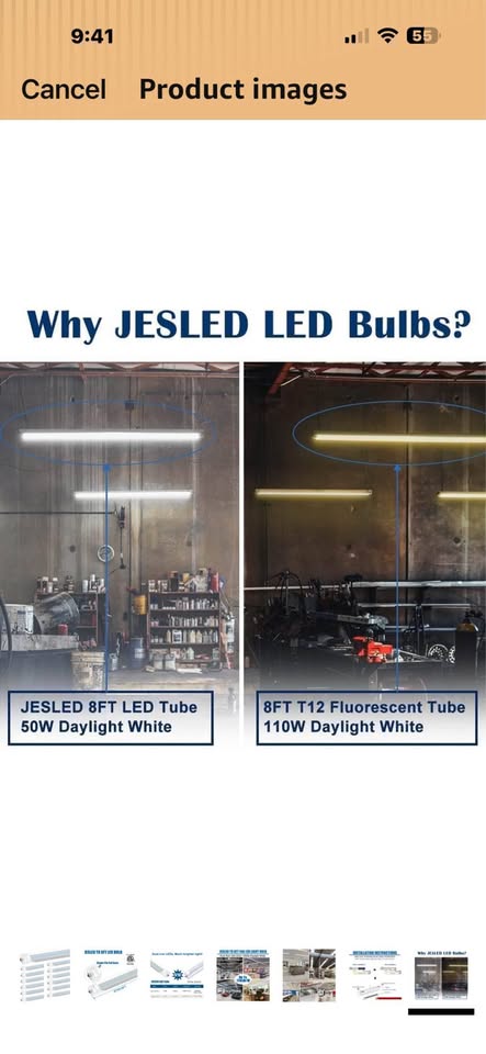 Brand new JESLED 8 feet LED bulbs, 50 W - photo 2