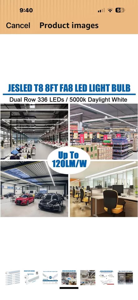 Brand new JESLED 8 feet LED bulbs, 50 W - photo 4