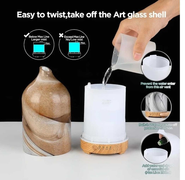 Brand New Xianyou Essential Oil Diffuser Hand Blown - photo 4