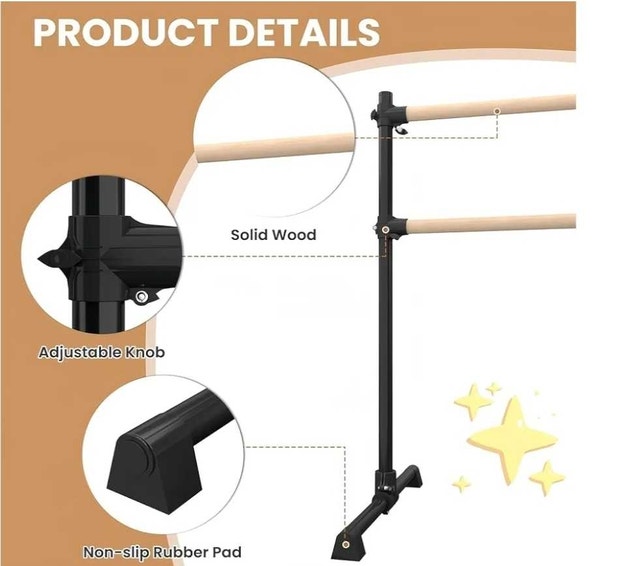 4Ft Ballet Barre, Freestanding Adjustable Dance Bar - photo 4