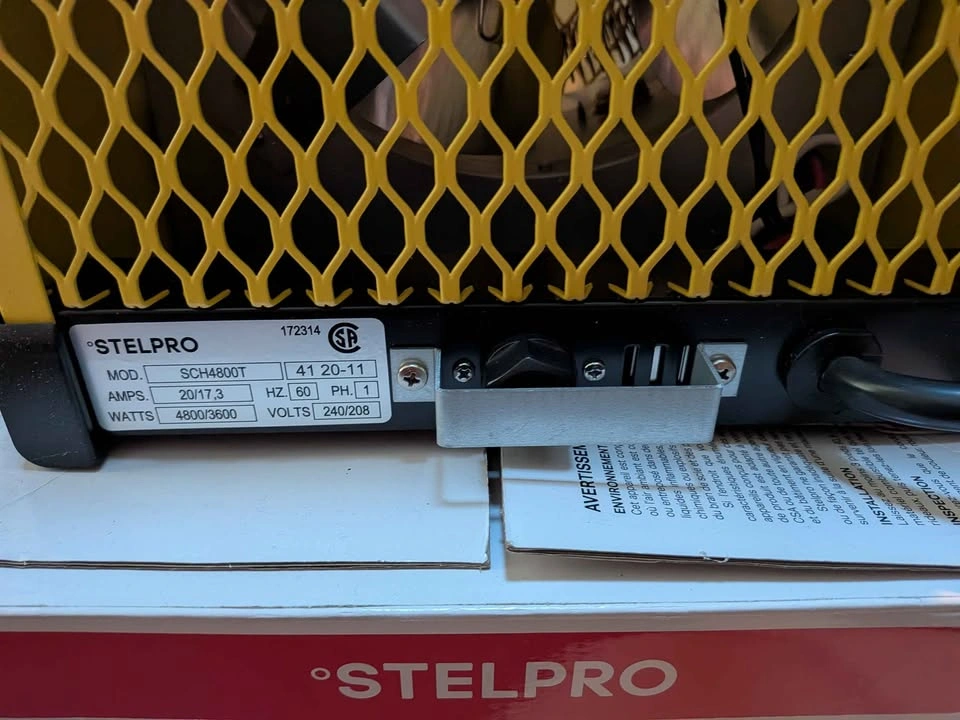 Stelpro 240v electric construction heater - photo 3