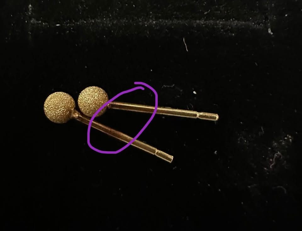 Stud Balls Earrings Pure 18K Yellow Gold 🧡 - photo 3