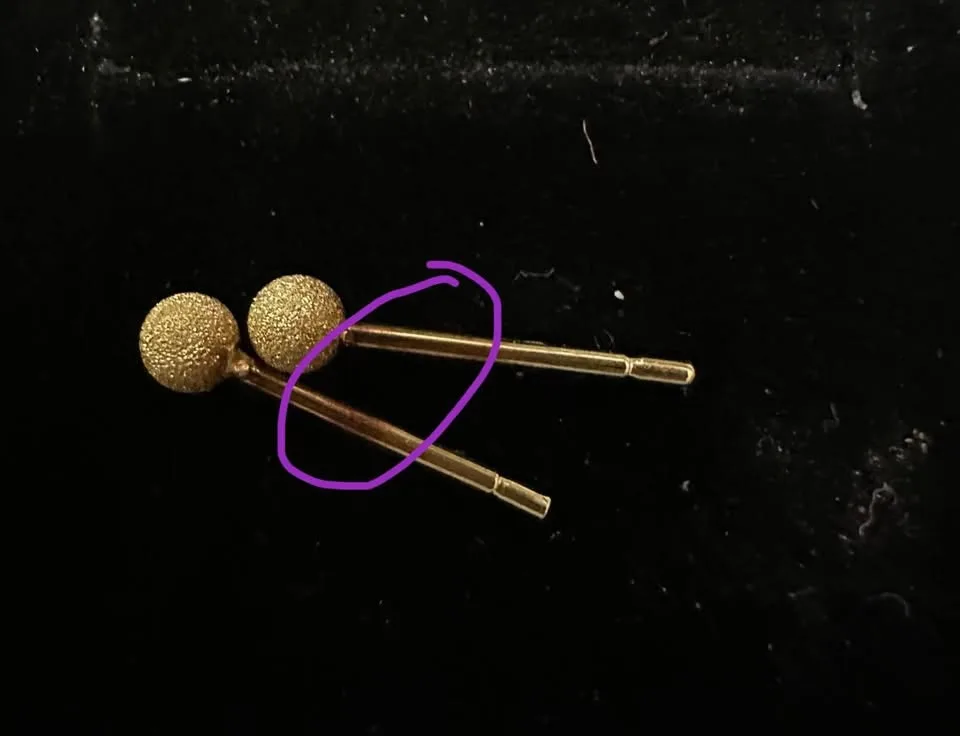 Stud Balls Earrings Pure 18K Yellow Gold 🧡 image indicator(3)