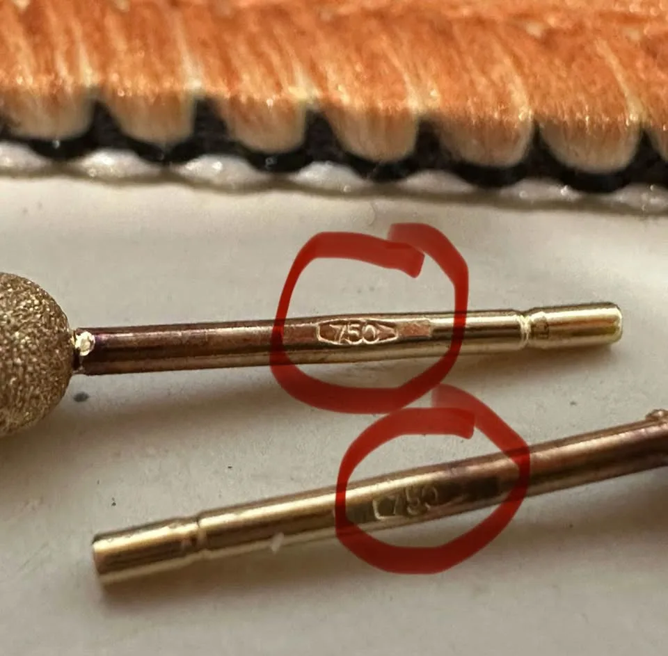 Stud Balls Earrings Pure 18K Yellow Gold 🧡 image indicator(5)