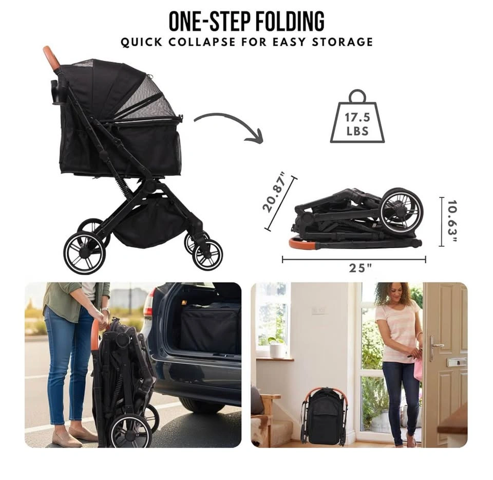 Bicystar Foldable Dog Stroller + Dog Sling Carrier - photo 5