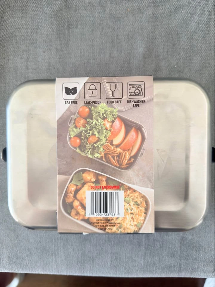 Gourmet Kitchen Bento Lunch Kit – 1400 mL Stainless Steel Contai - photo 2