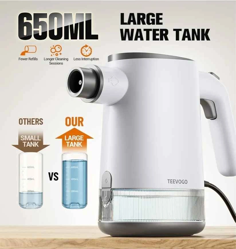 Teevogo Handheld Steam Cleaner, 3-Second Heat-Up - photo 3
