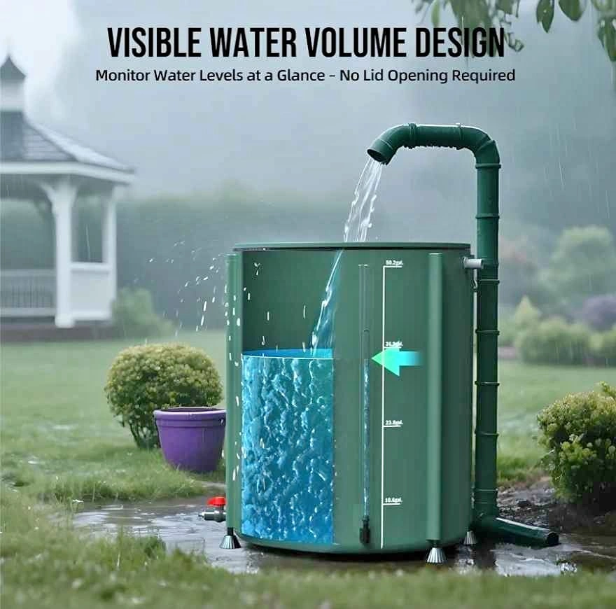New Collapsible Rain Barrel 53 Gallon