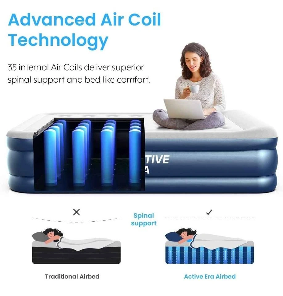 Active Era Premium Twin Air Mattress with Built-in Pump - photo 2