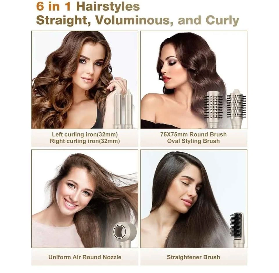 New 7MAGIC 6 in 1 Hair Dryer Brush & Multi Hair Styler - photo 2