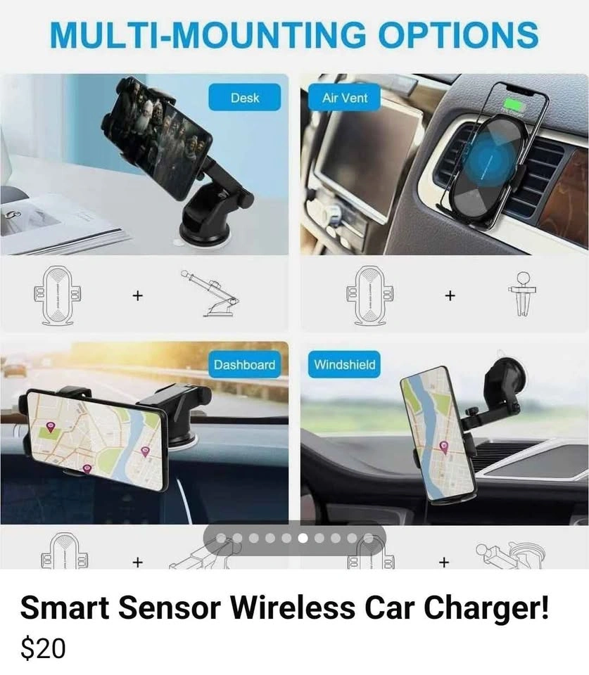 Car Mount phone holder Air Vent plus Wireless Car Charger - photo 5
