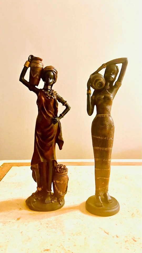 Pair of African Women Figurines