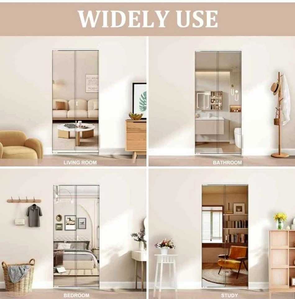 JUBEST Bifold Closet Door, 36"x81" Mirrored, Brand New