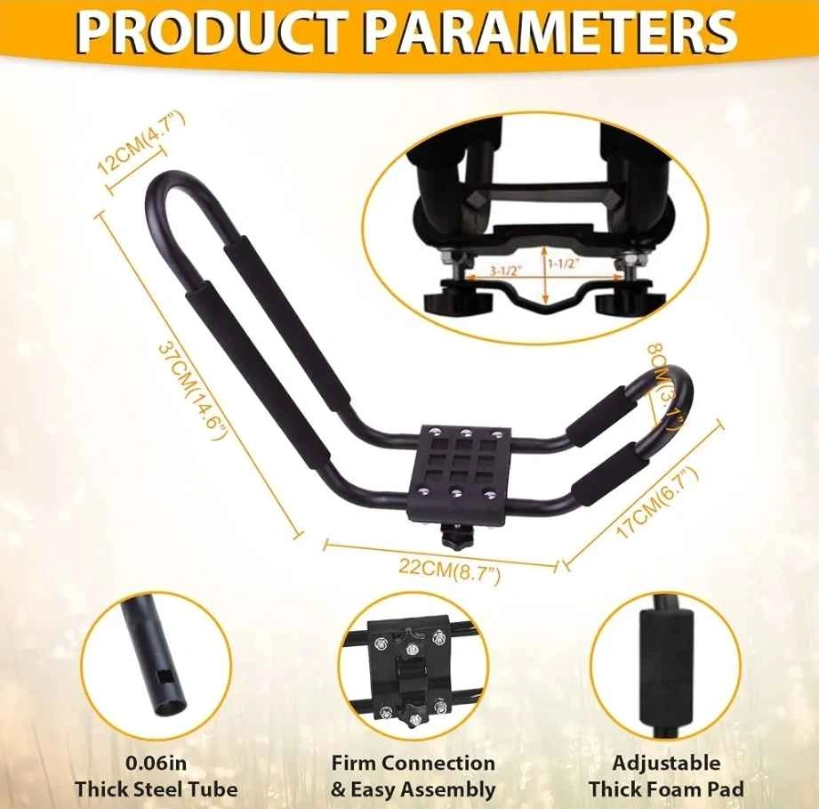 J-Bar Roof Rack Kayak Carrier for Boat Canoe Surf Ski - photo 2