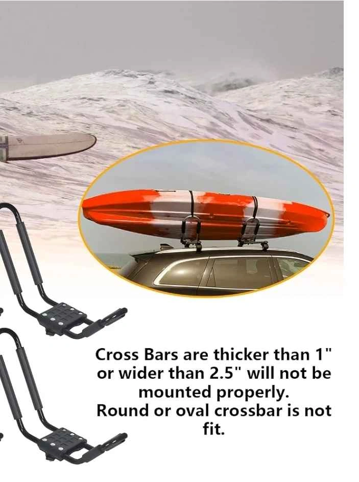 J-Bar Roof Rack Kayak Carrier for Boat Canoe Surf Ski - photo 3