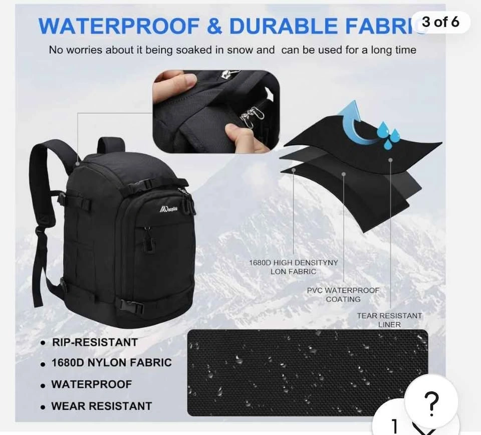 Brand new MoopGou 50L Waterproof Ski Boot Travel Backpack - photo 3