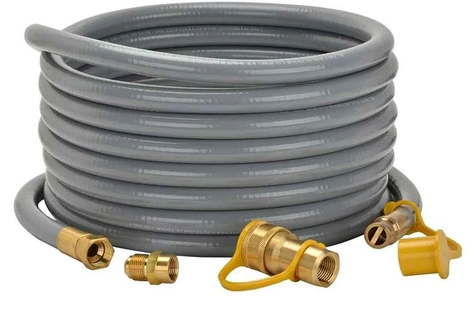 24 Ft 1/2" ID Natural Gas Hose with Quick Disconnect