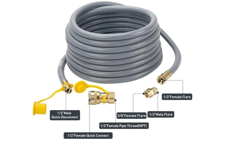 24 Ft 1/2" ID Natural Gas Hose with Quick Disconnect - photo 2
