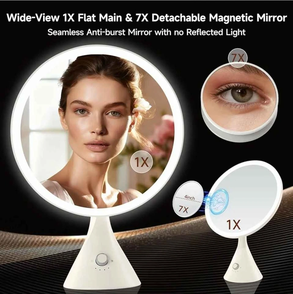 Metuego 10 Inch Lighted Makeup Mirror with 7X Magnification - photo 3