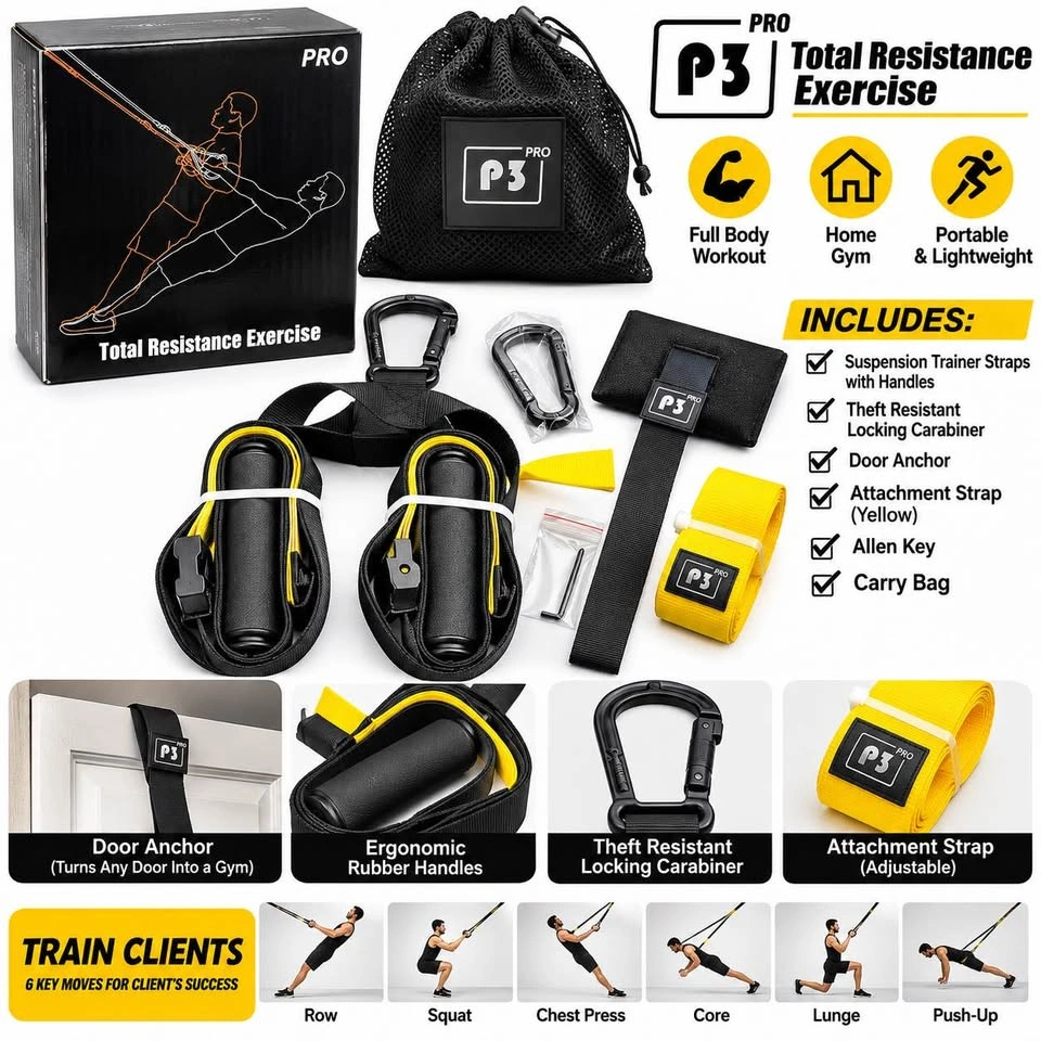 P3 Pro Total Resistance Exercise Trainer – Complete Kit - photo 2