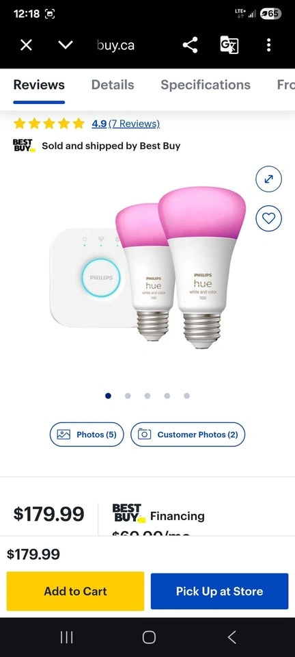 Philips Hue A19 Smart LED Starter Kit - 2 Pack - photo 2