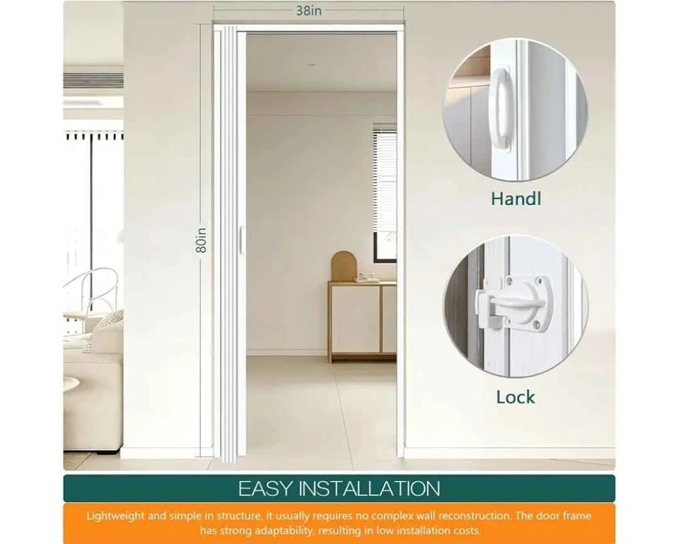 Brand new 30×80in PVC Internal Accordion Folding Door - photo 4
