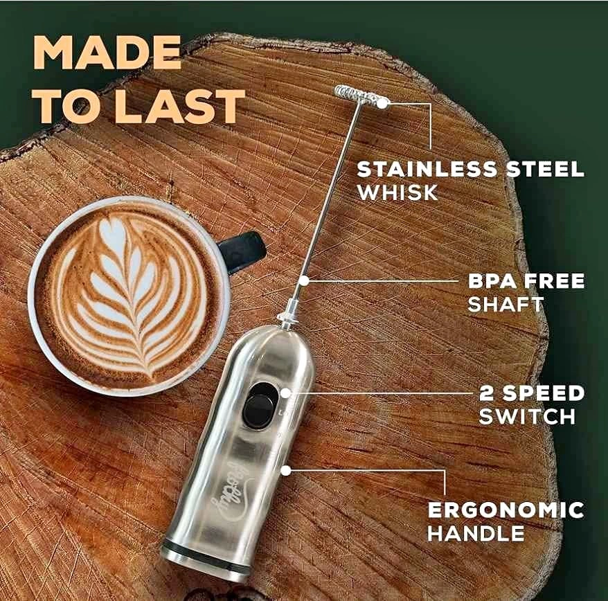 Café Casa Handheld Electric Milk Frother Mini Whisk