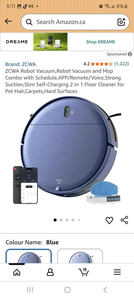 ZCWA 2-in-1 Smart Robot Vacuum and Mop - photo 4