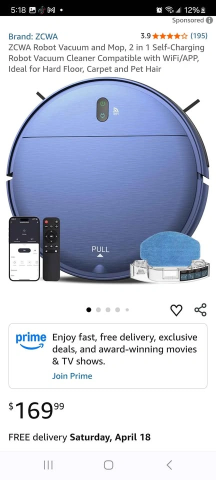 ZCWA 2-in-1 Smart Robot Vacuum and Mop - photo 5